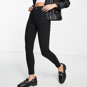 Top Shop High Waisted Black Skinny Jeans